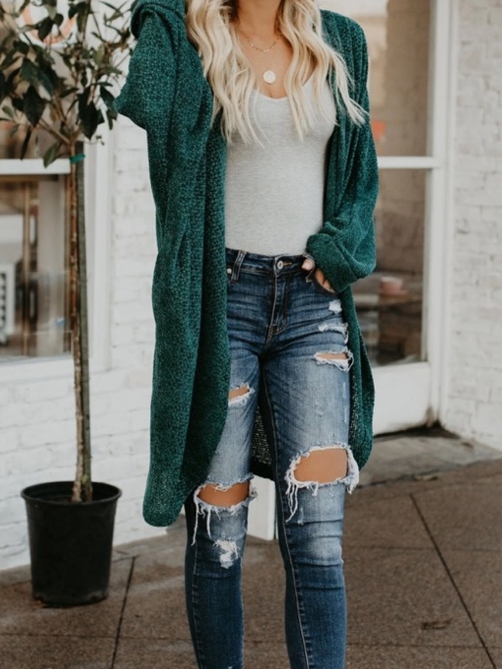 Cozy Chenille Pocketed Dolman Cardigan